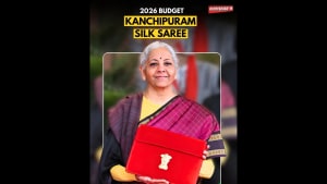 2026 – Magenta Kanjeevaram handloom saree<br />Ahead of her record ninth <a href="https://storyboard18.com/digital/budget-2026-must-shift-indias-ai-push-from-announcements-to-outcomes-experts-say-88373.html">Budget 2026 </a>presentation, Sitharaman was seen wearing a magenta checked silk Kanjeevaram saree woven in Kanchipuram, Tamil Nadu, on Sunday, February 1. The saree featured a contrasting traditional border and was paired with a matching blouse and a dark shawl, continuing her long-standing preference for handloom attire during key Budget moments.