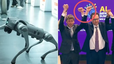 Robodog row and rival CEOs’ awkward unity pose highlight unexpected moments at India AI Impact Summit