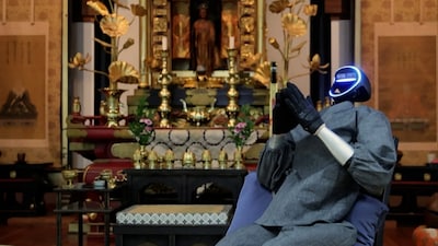 Buddharoid at Shoren-in Temple in Kyoto delivers AI-powered Buddhist sermons, drawing tourists and sparking debate on technology, monks and modern spirituality.