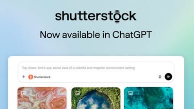 Shutterstock ChatGPT app enables access to images, videos, music
