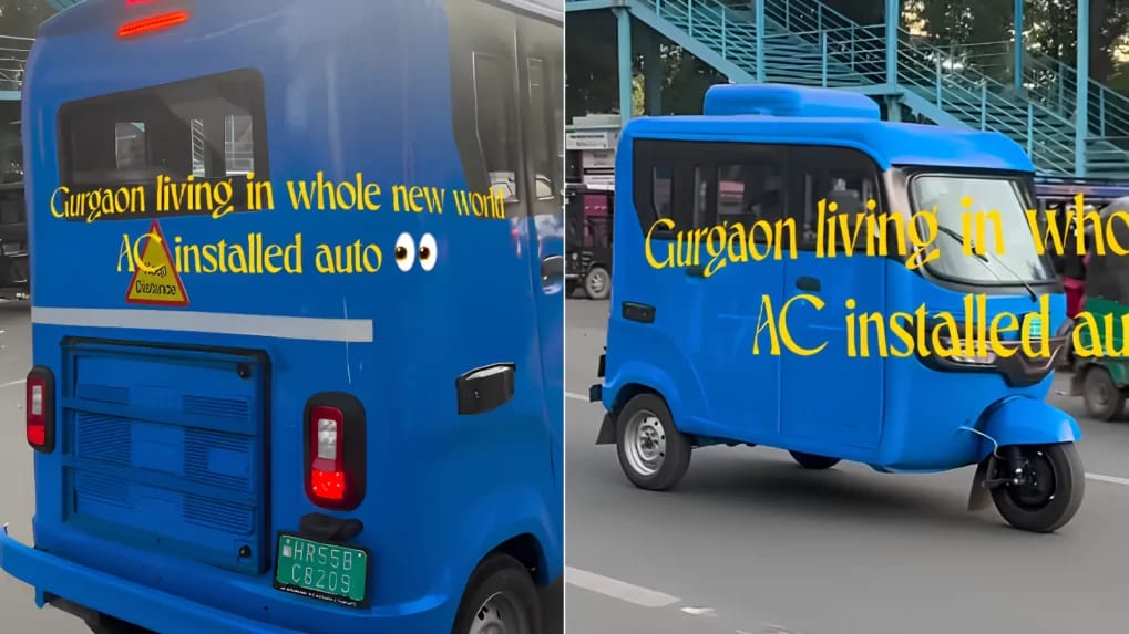 Gurugram auto rickshaw with air conditioner goes viral, sparks debate ...