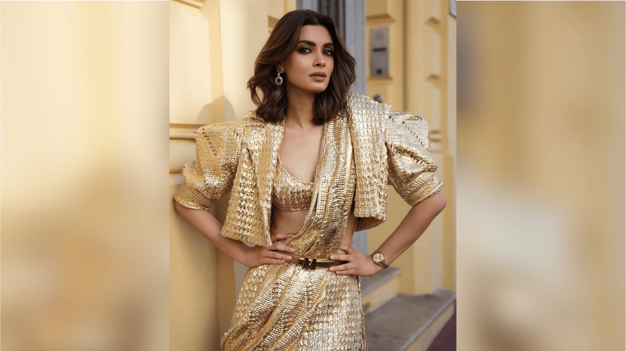 Cannes 2026: Diana Penty stuns in golden saree, bold couture gown