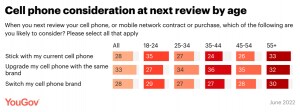 Cell Phone consideration at next review by age 