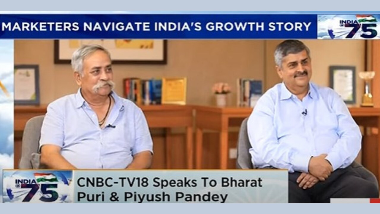 Bharat Puri and Piyush Pandey in conversation with CNBC-TV18's Mangalam Maloo